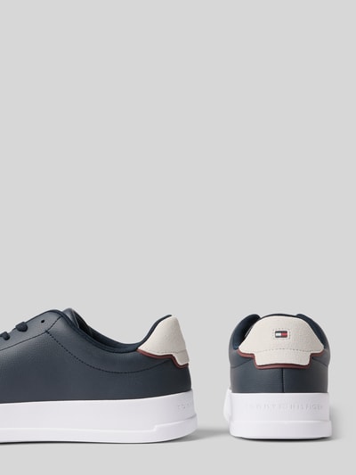 Tommy Hilfiger Lage sneakers van leermix Donkerblauw - 2