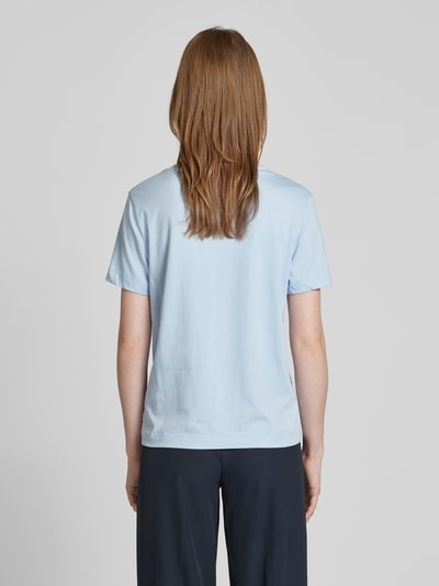 Gant T-shirt met labelstitching Lichtblauw - 5