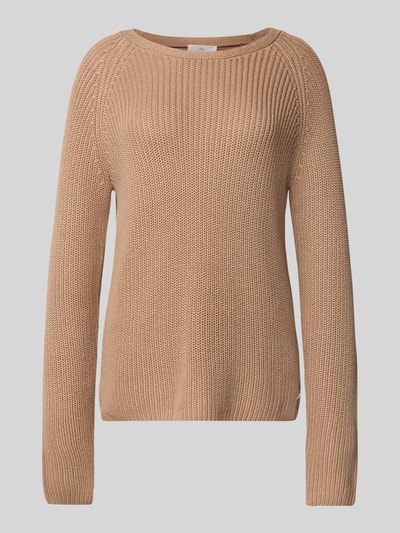 Fynch-Hatton Strickpullover mit gerippten Abschlüssen Hellbraun 2