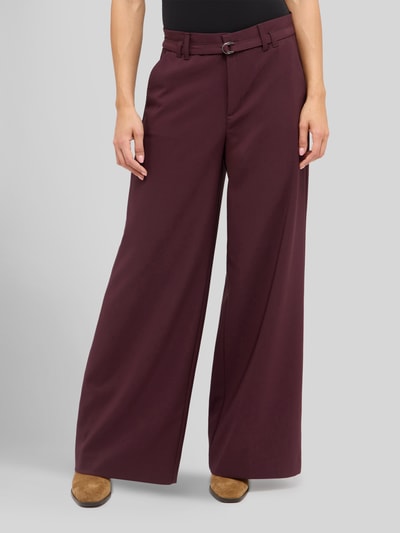 ANGELS Spodnie o kroju relaxed fit o szerokości z mieszanki bawełny model 'Liva Sleek' Bordowy 4