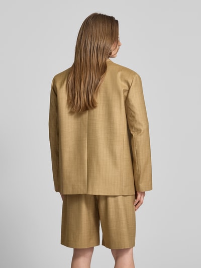 Stella Nova Relaxed Fit Blazer mit Pattentaschen Hellbraun 5