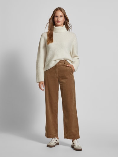 Marc O'Polo Straight fit corduroy broek met verkorte lengte Lichtbruin - 1