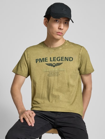 PME Legend T-Shirt mit Label-Print Gruen 3