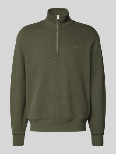 Tommy Jeans Bluza z kołnierzem o kroju relaxed fit z czystej bawełny Ciemnozielony 2