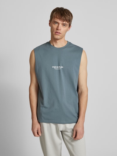 Jack & Jones Tanktop mit Label-Print Modell 'VESTERBRO' Petrol 4