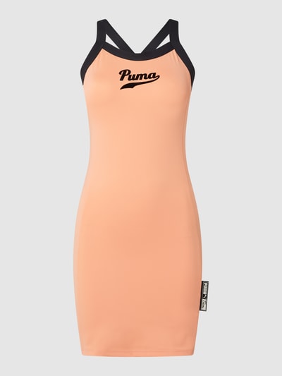 PUMA PERFORMANCE Minikleid mit Brand-Applikation Apricot 1