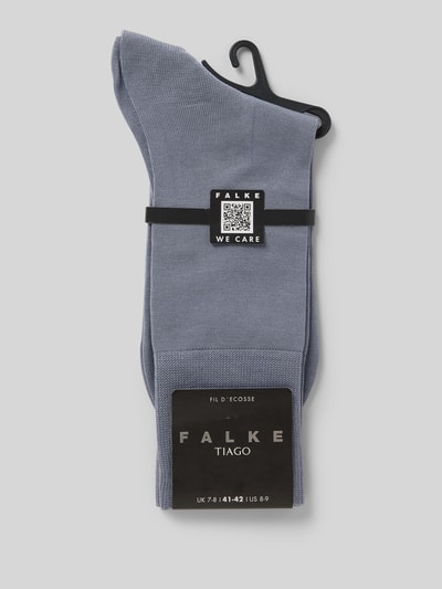 Falke Sokken met labeldetail, model 'Tiago' Middengrijs - 3