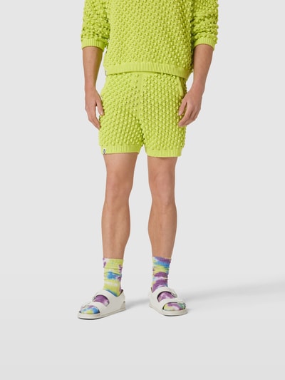 Bonsai Sweatshorts in Strick-Optik Neon Gruen 4