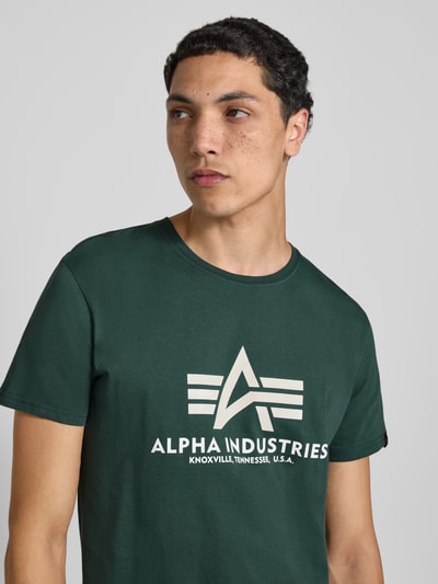 Alpha Industries T-Shirt mit Label-Print Gruen 3