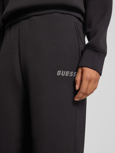 Guess Activewear Tapered Fit Sweatpants mit Label-Print Modell 'CECILIA' Black 3