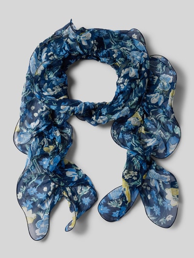 Lauren Ralph Lauren Schal aus reiner Viskose Modell 'BLOOM' Blau 1