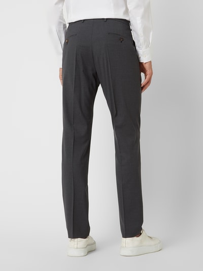 Windsor Pantalon met persplooien, model 'Bene' Antraciet - 5
