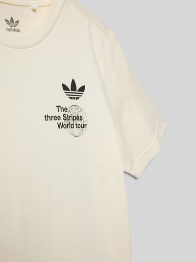 adidas Originals T-Shirt mit Label-Print Ecru 2