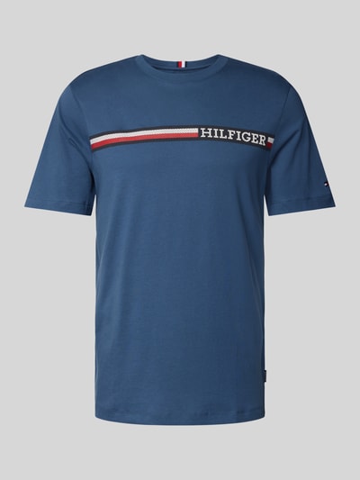 Tommy Hilfiger T-Shirt mit Label-Print Jeansblau 2