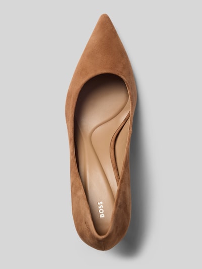 Productfoto, Pumps uit echt geitenleer model 'Miah_Pump70_SD' van BOSS in bruin met gladde textuur voor Dames