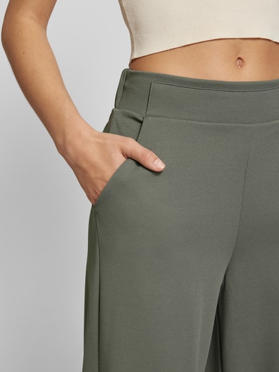 Soyaconcept Regular fit stoffen broek met verkort model, model 'Siham' Kaki - 3