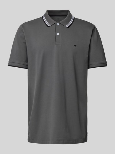 Fynch-Hatton Regular Fit Poloshirt mit Kontraststreifen Anthrazit 2