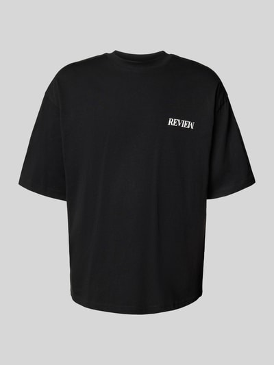 REVIEW T-shirt z obniżonymi ramionami Czarny 2