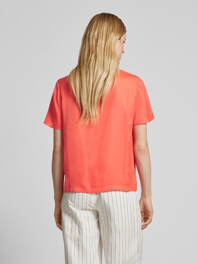 comma Blouseshirt met zijsplitten Rood - 5