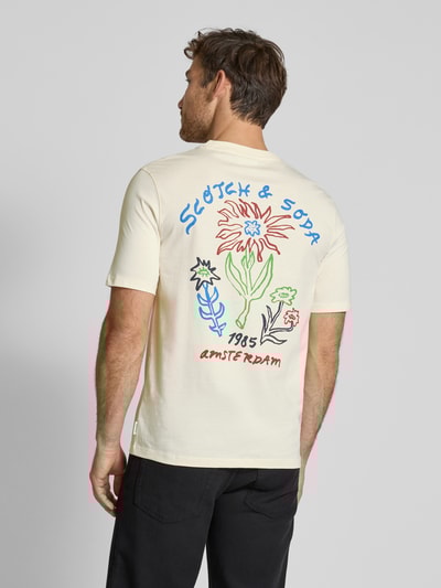 Scotch & Soda T-Shirt mit Label-Print Offwhite 5