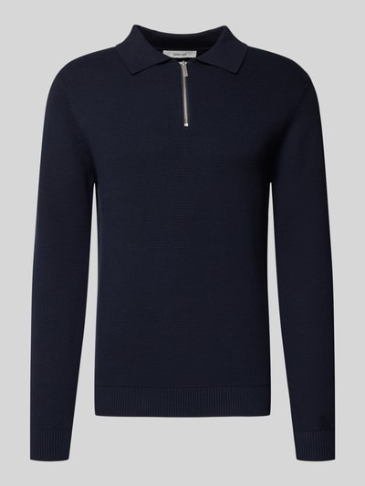 SELECTED HOMME Regular fit gebreide pullover van biologisch katoen, model 'DANE' Marineblauw - 2