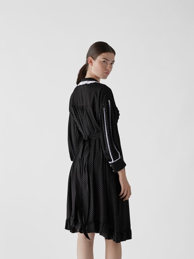 Paco Rabanne Midikleid mit Polka Dots Schwarz 5