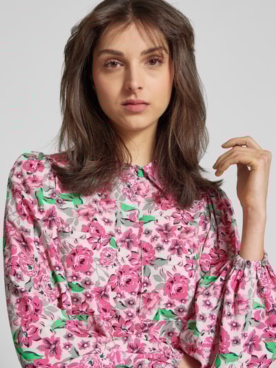 YAS Regular fit blouse met opgestikte borstzakken, model 'ALIRA' Felroze - 3