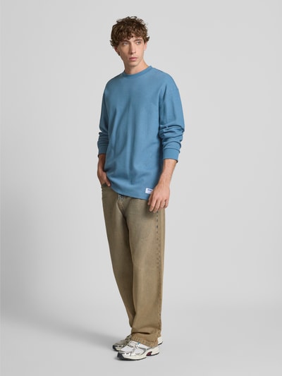 Hugo Blue Regular Fit Sweatshirt aus Baumwoll-Mix Modell 'NUWOLO' Jeansblau 1