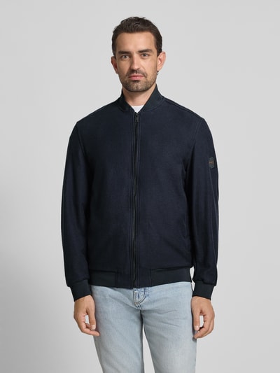 BOSS Orange Regular Fit Sweatjacke aus reiner Baumwolle Modell 'LISIMBA' Marine 4