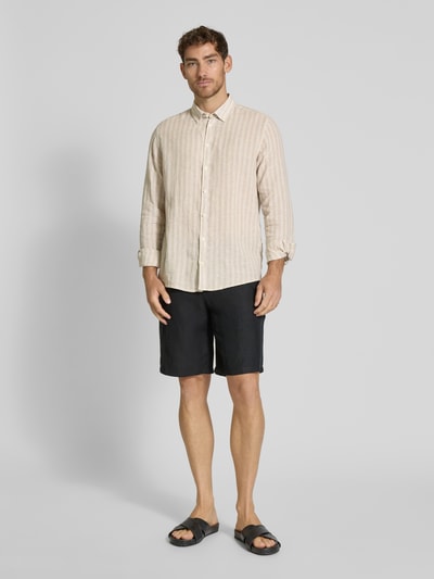 Casual Friday Koszula casualowa z listwą guzikową model ‘DALLAS’ Szarobrązowy 1