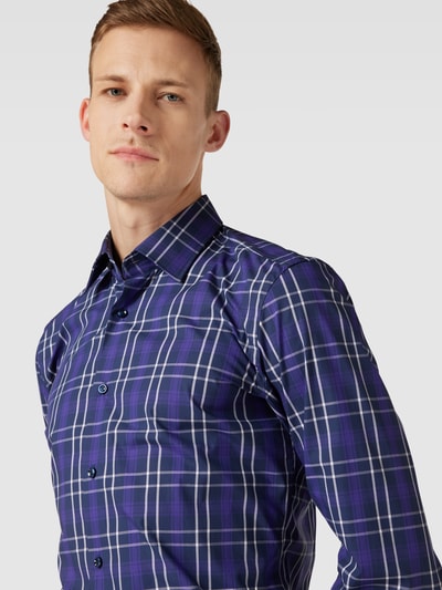 BOSS Slim Fit Koszula biznesowa o kroju slim fit ze wzorem w kratę model ‘Hank’ Jasnofioletowy 3