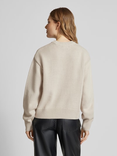 Jake*s Casual Oversized Strickpullover mit Rundhalsausschnitt Kitt 5