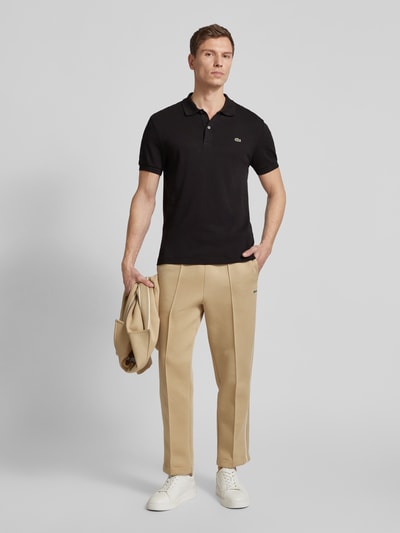 Lacoste Regular fit poloshirt met labeldetail Zwart - 1