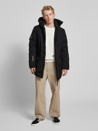 Superdry Parka met opstaande kraag Zwart - 1