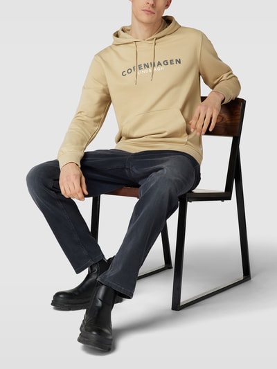 Lindbergh Hoodie mit Logo-Muster Modell 'Copenhagen sweat hoodie' Sand 1