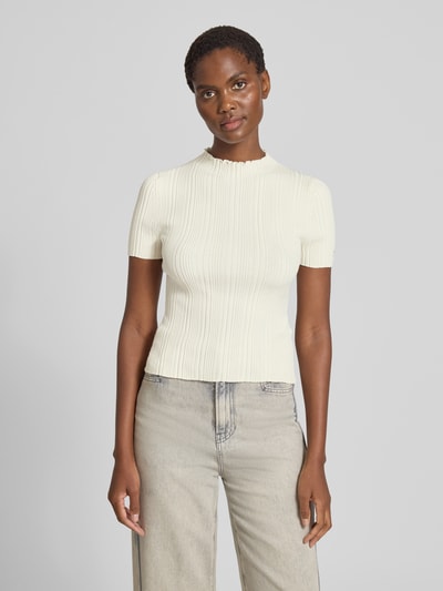 HUGO Slim Fit Pullover aus Viskose-Mix Modell 'SARPHAPILK' Offwhite 4