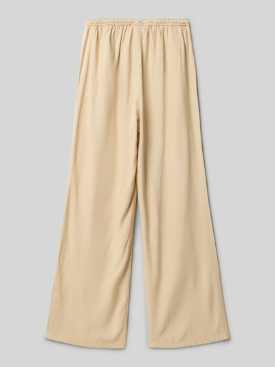 Garcia Wide Leg Stoffhose aus Viskose-Mix mit elastischem Bund Sand 3