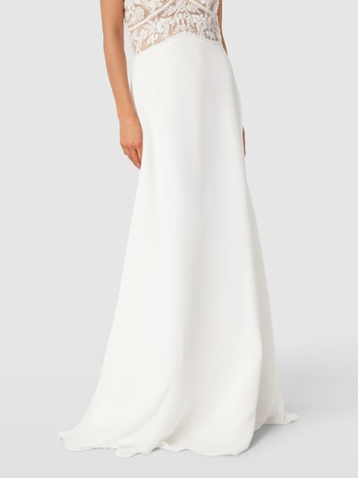 Luxuar Brautkleid mit Details aus Spitze Offwhite 6