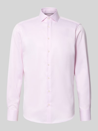 Christian Berg Men Regular fit zakelijk overhemd van katoen met haaikraag Lichtroze - 2