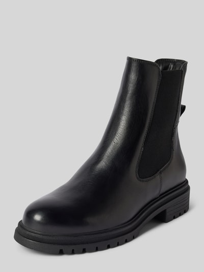 Tamaris Stiefeletten aus Leder mit elastischen Einsätzen Black 1