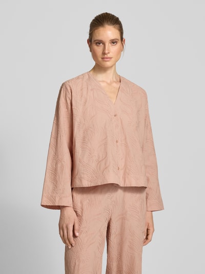 Jake*s Collection Overhemdblouse met knoopsluiting Zalm - 4