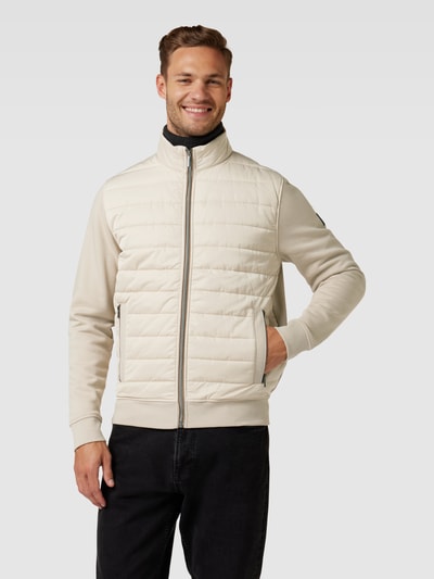 bugatti Sweatjacke mit Stehkragen Beige 4