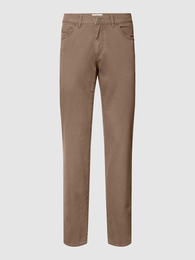 Brax Broek met labelpatch, model 'CADIZ' Beige - 2