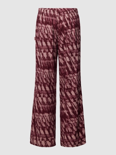 Calvin Klein Underwear Pyjamabroek van viscose met all-over motief, model 'WOVEN' Bordeaux - 3