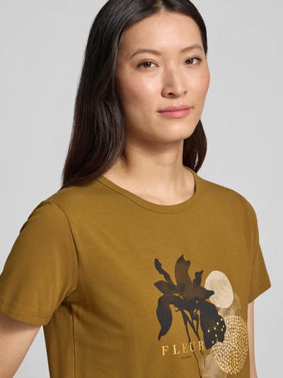Soyaconcept T-Shirt mit Motiv-Print Modell 'RINA' Khaki 3