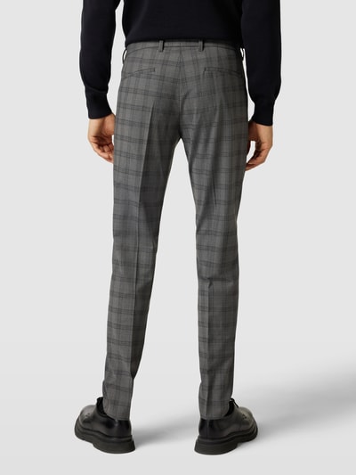 Drykorn Pantalon met ruitmotief, model 'PIET' Antraciet - 5