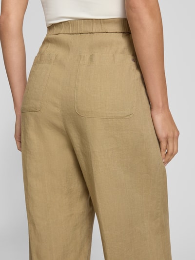 Tommy Hilfiger Tailored fit linnen broek van een mix van linnen en lyocell Beige - 3