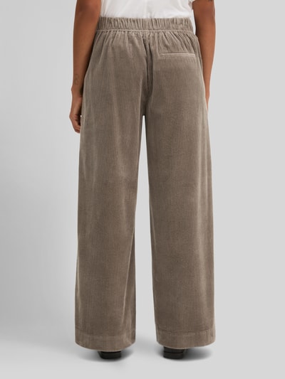 Marc O'Polo Wide Leg Cordhose aus reiner Baumwolle Taupe 5