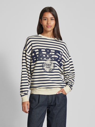 Bash Relaxed fit sweatshirt met ronde hals, model 'BENJAMIN' Marineblauw - 4