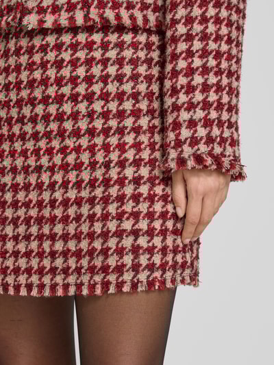 Liu Jo White Minirock mit Fransen Rot 3